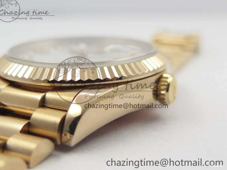 Day-Date Dial President RG on 128239 MOP Best Bp Edition Maker White Crystral Markers 36 Bracelet RG 0715